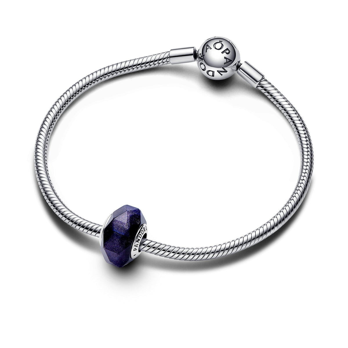 Faceted Blue Murano Glass Charm