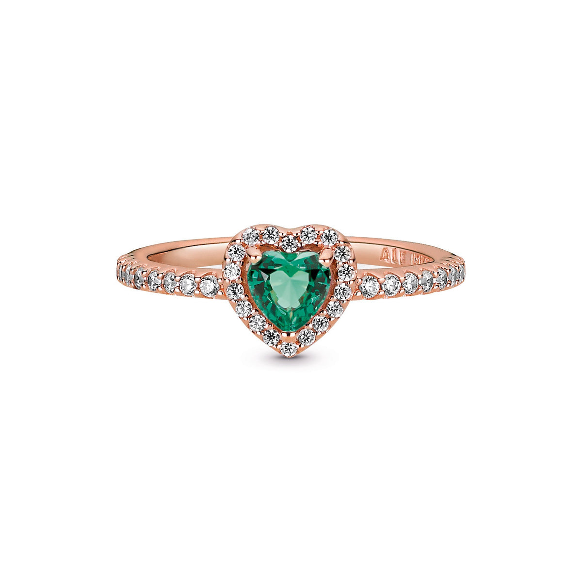 Sparkling Elevated Heart Ring