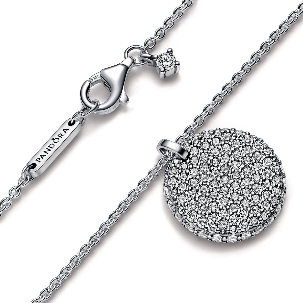Pandora Timeless Pavé Round Pendant Necklace