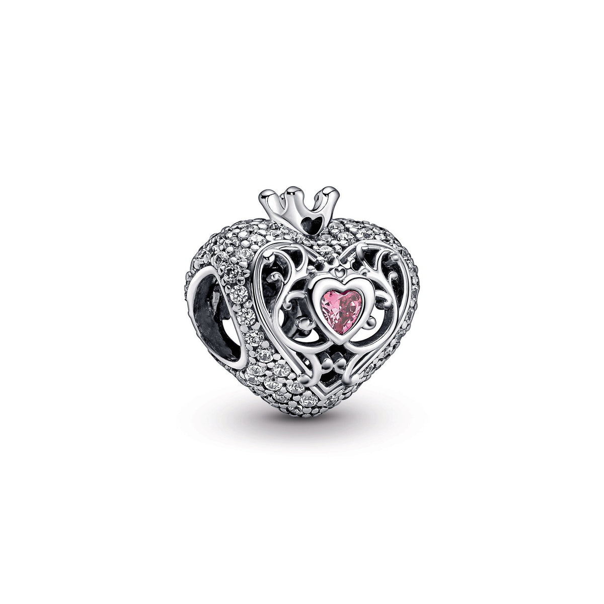 Regal Crown & Heart Charm