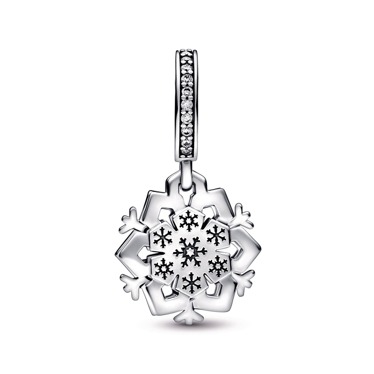 Sparkling Snowflake Double Dangle Charm