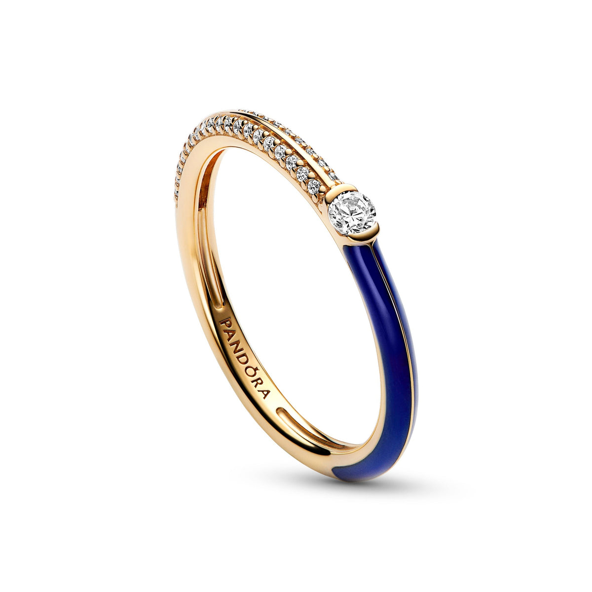 Pandora ME Pavé & Blue Dual Ring
