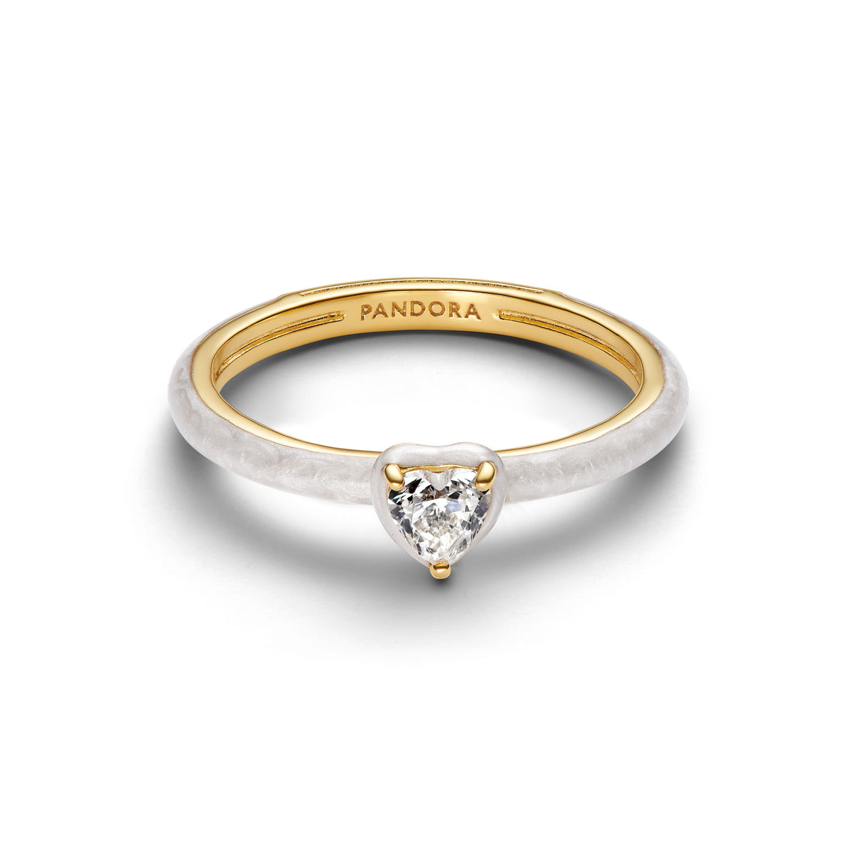 White Chakra Heart Ring