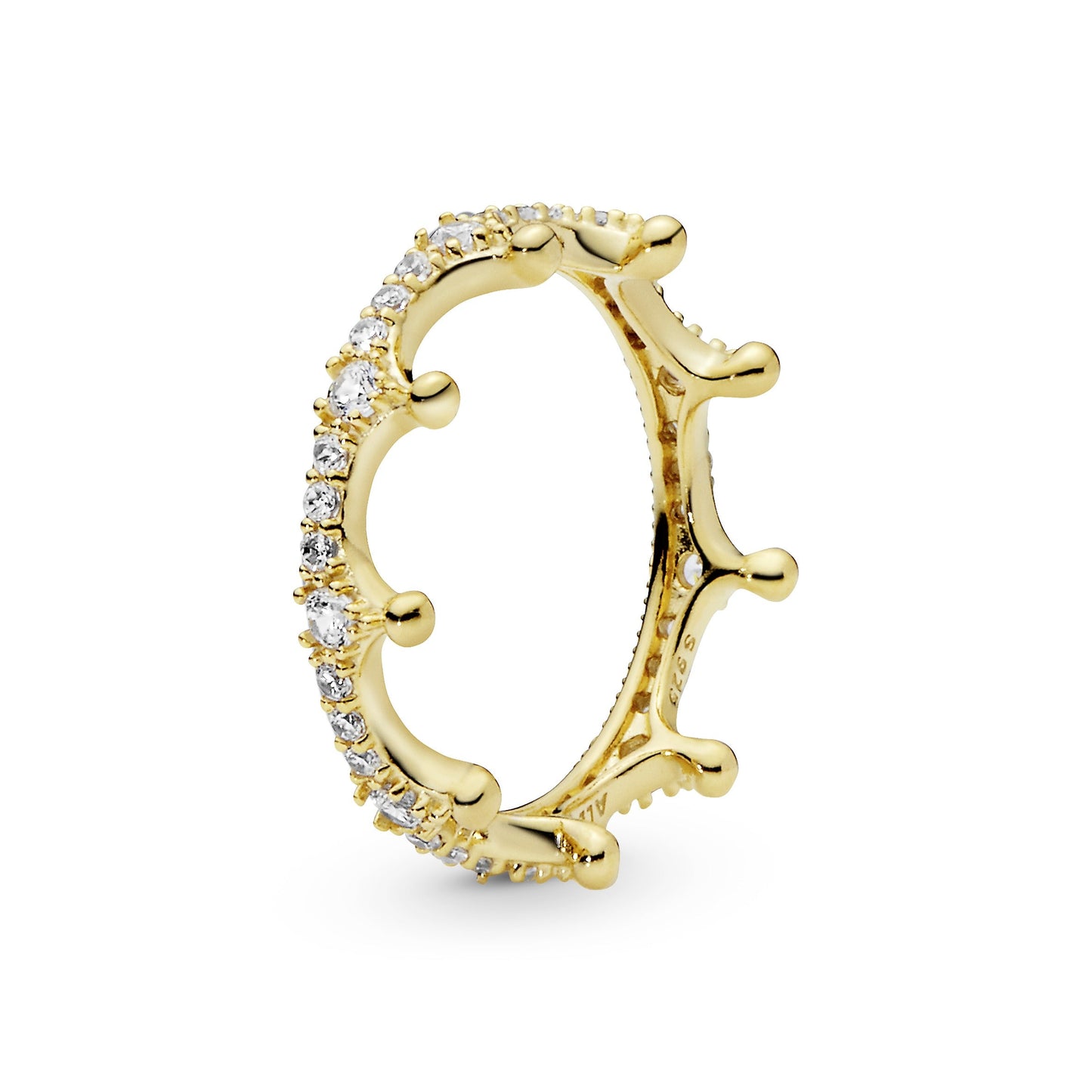 Clear Sparkling Crown Ring