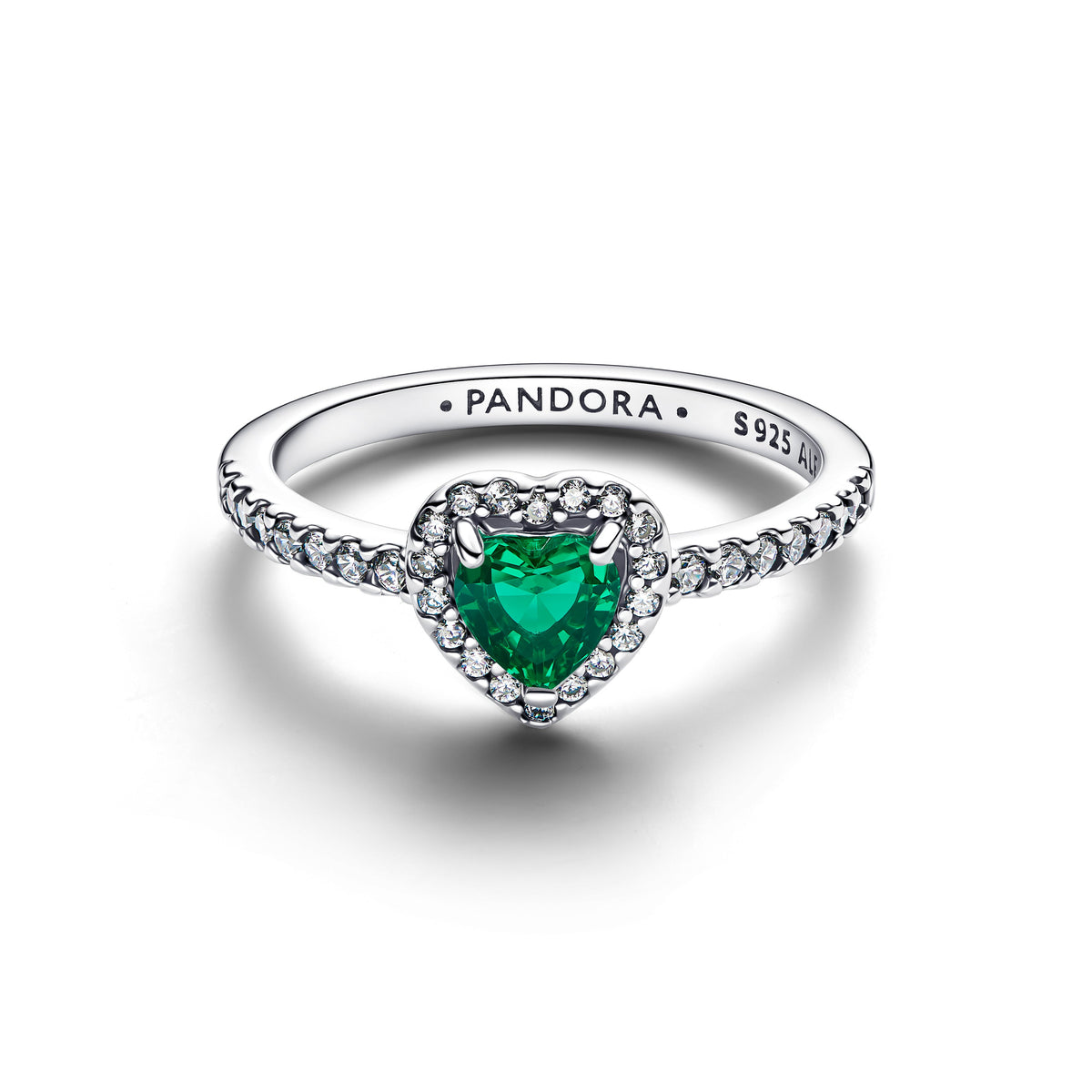 Elevated Royal Green Heart Ring