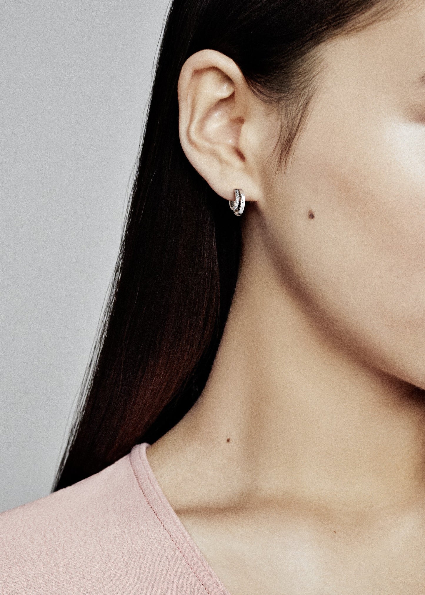 Pavé Double Hoop Earrings