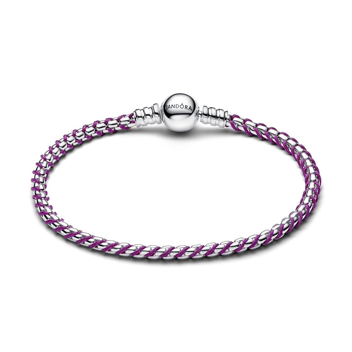 Purple Cord Box Chain Bracelet