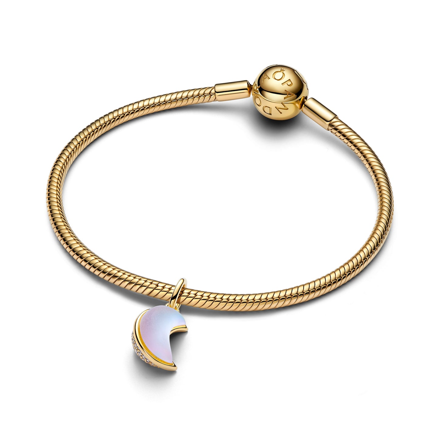 Sparkling Crescent Moon Dangle Charm