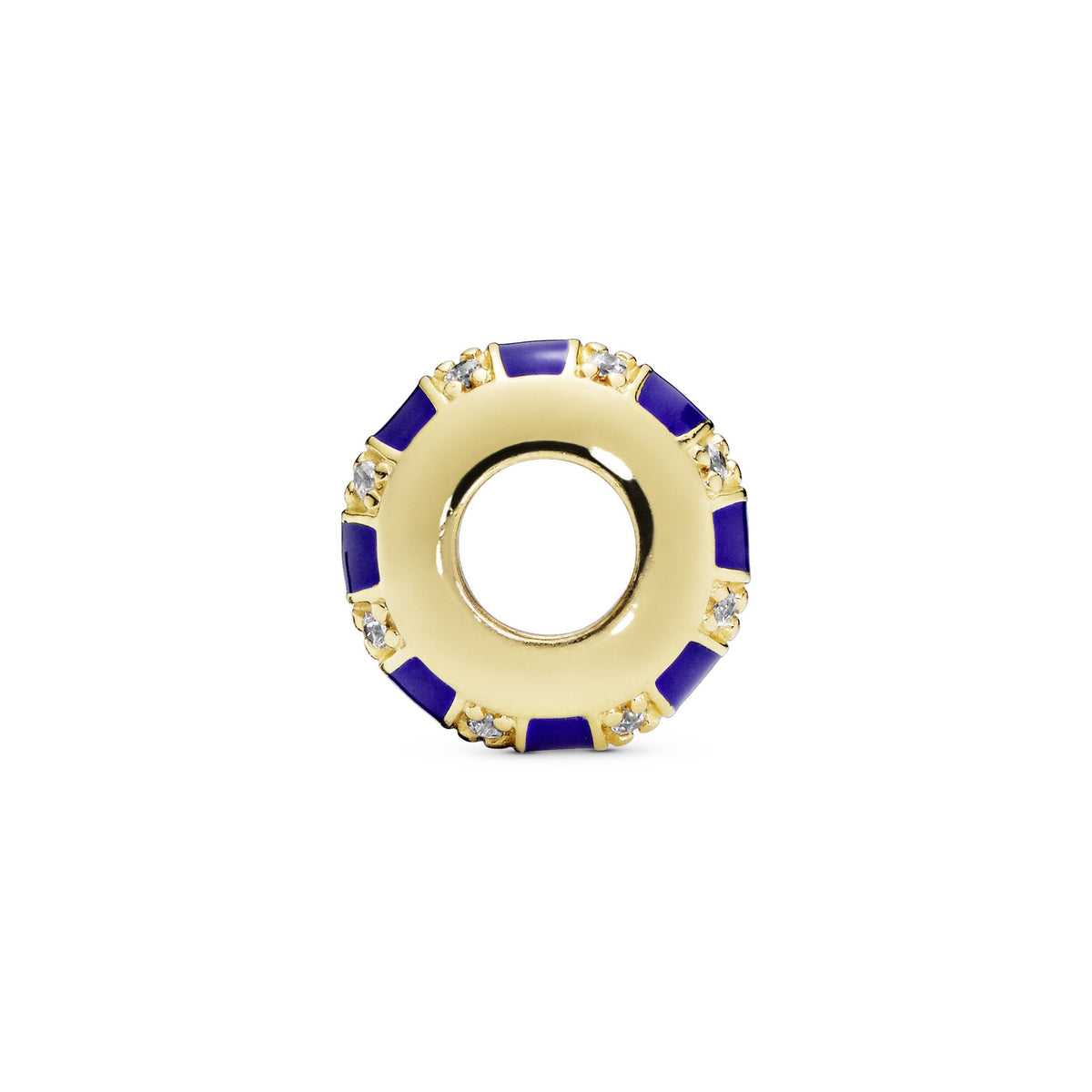 Blue Stripes Spacer Charm