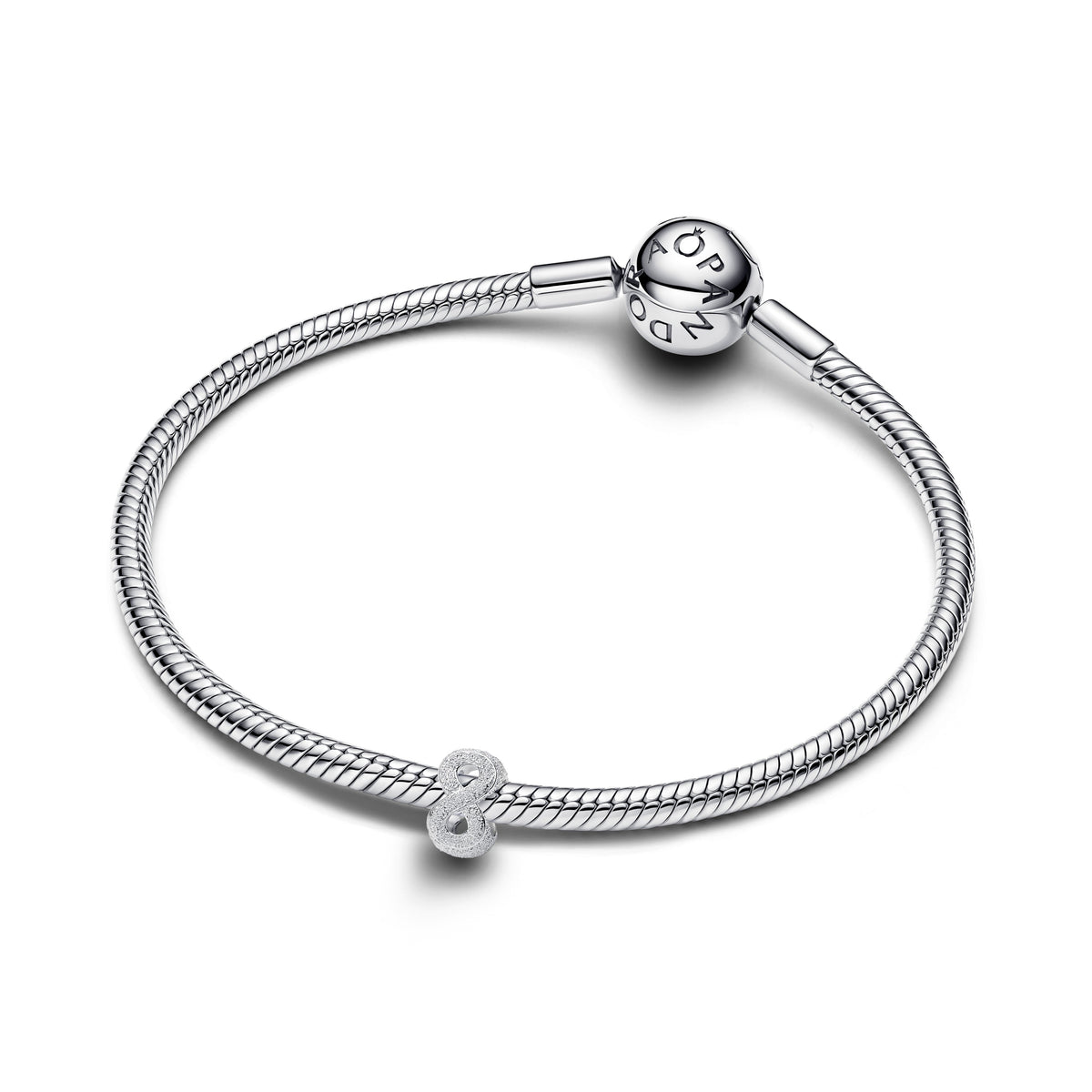 Textured Infinity Symbol Mini Charm